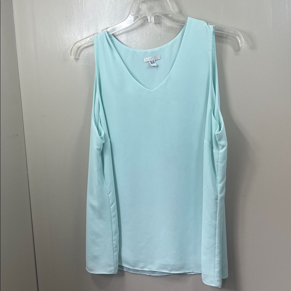 C Est. 1946 Women Mint Blue V-Neck Sleeveless Tank Shell Top Size 18/20W